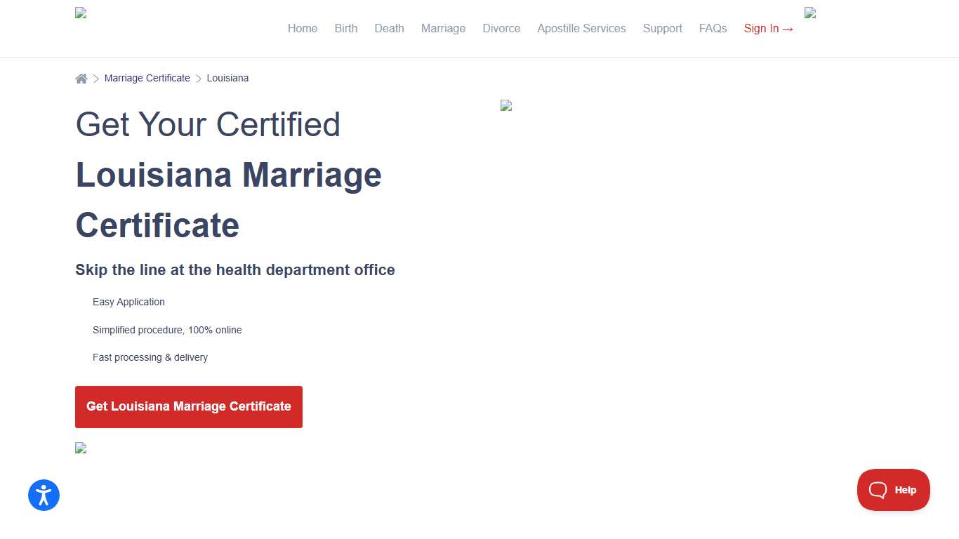 Official Louisiana Marriage Certificate Get Your Marriage Records