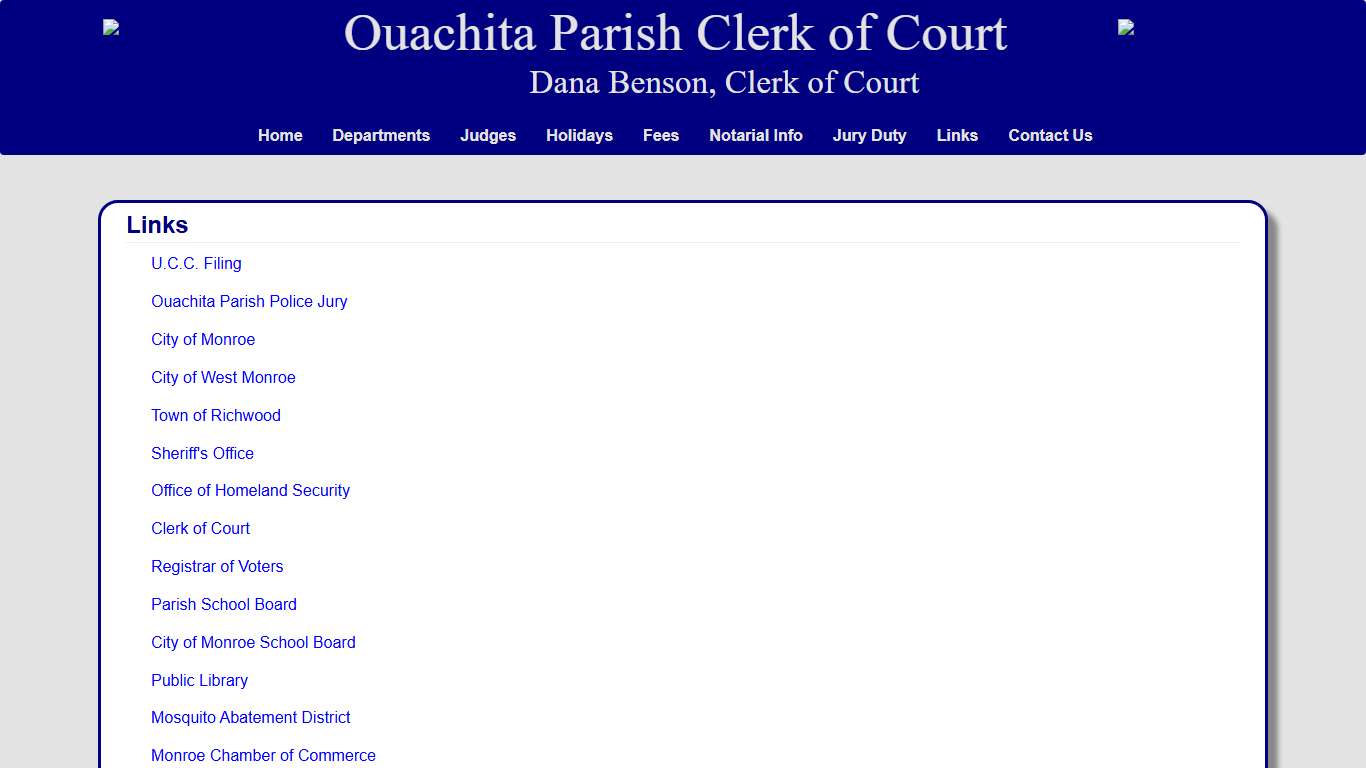Ouachita Clerk of Court - Links